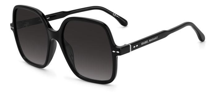 Occhiali da sole Isabel Marant IM 0077/G/S 204904 (807 9O) colore black forma quadrato lenti dark grey shaded