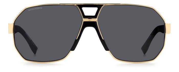 Occhiali da sole Dsquared D2 0028/S 204910 (RHL IR) colore gold black_ forma geometrico lenti grey
