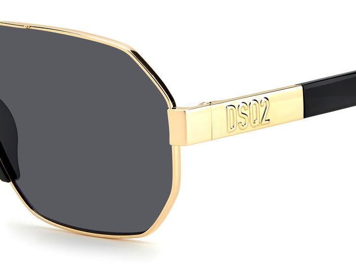 Occhiali da sole Dsquared D2 0028/S 204910 (RHL IR) colore gold black_ forma geometrico lenti grey