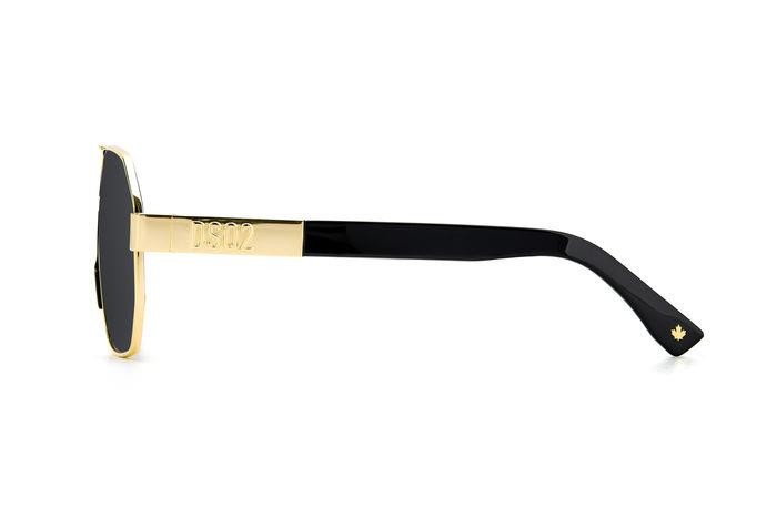 Occhiali da sole Dsquared D2 0028/S 204910 (RHL IR) colore gold black_ forma geometrico lenti grey