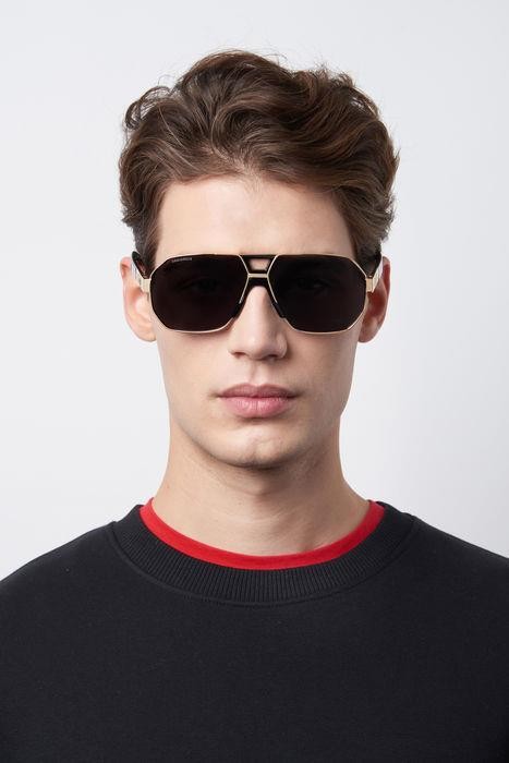 Occhiali da sole Dsquared D2 0028/S 204910 (RHL IR) colore gold black_ forma geometrico lenti grey