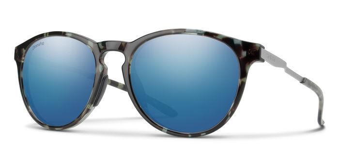 Sunglasses Smith Wander 204931 (JBW QG) color blue havana shape round lenses blue mirror polarized high con
