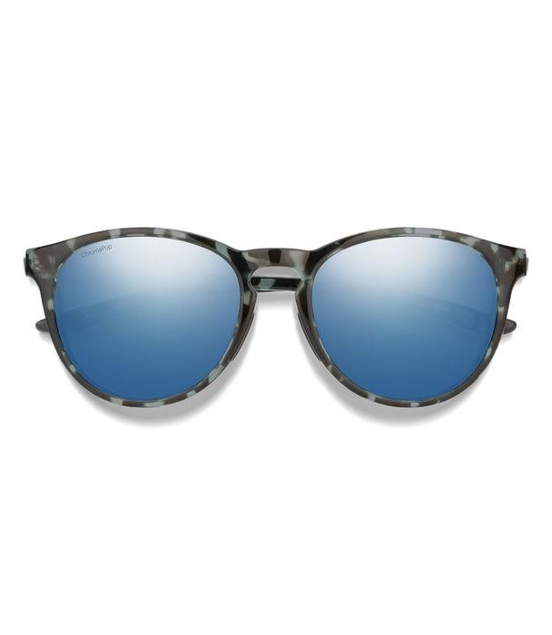 Sunglasses Smith Wander 204931 (JBW QG) color blue havana shape round lenses blue mirror polarized high con