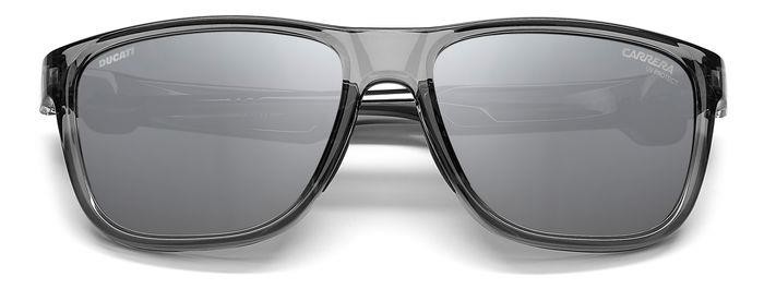 Occhiali da sole Carrera Ducati CARDUC 003/S 204936 (R6S T4) colore grey black forma rettangolare lenti silver mirror