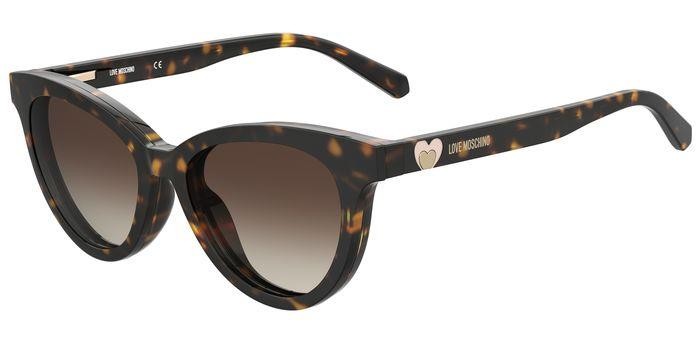 Occhiali da vista Moschino Love MOL051/CS 204941 (086 HA) + clip-on colore havana forma cat eye lenti brown shaded