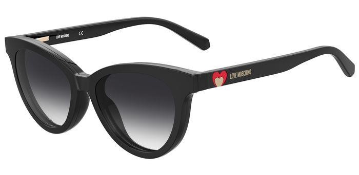Occhiali da vista Moschino Love MOL051/CS 204941 (807 9O) + clip-on colore black forma cat eye lenti dark grey shaded