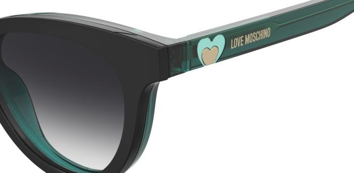 Brillen Moschino Love Mol051/CS 204941 (ETJ 9O) farbe black teal form cat-eye gläser dark grey shaded