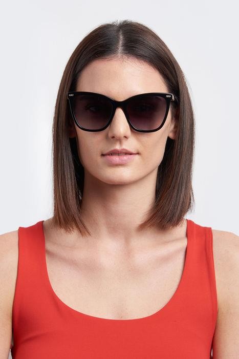 Occhiali da sole Carolina Herrera Ch 0044/S 204976 (3H2 9O) colore black pink forma cat eye lenti dark grey shaded