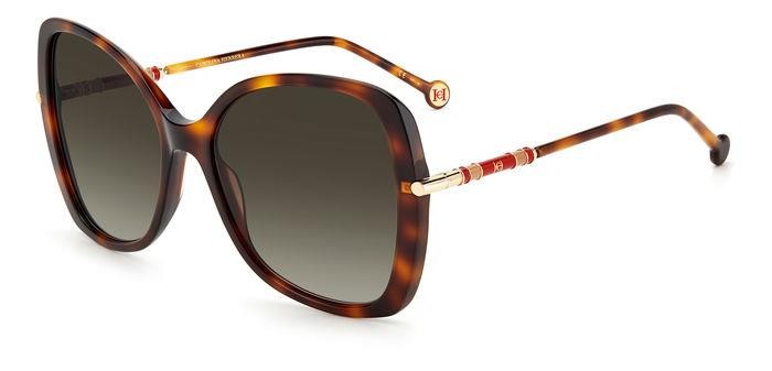 Occhiali da sole Carolina Herrera Ch 0025/S 205047 (05L HA) colore havana 2 forma farfalla lenti brown shaded