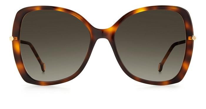 Occhiali da sole Carolina Herrera Ch 0025/S 205047 (05L HA) colore havana 2 forma farfalla lenti brown shaded