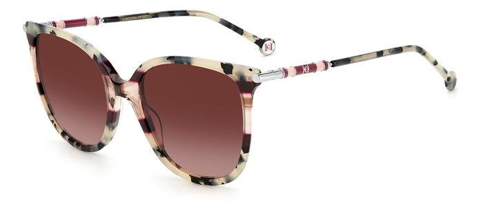 Occhiali da sole Carolina Herrera Ch 0023/S 205080 (ONS 3X) colore havana nude forma quadrato lenti pink doubleshade