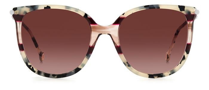 Occhiali da sole Carolina Herrera Ch 0023/S 205080 (ONS 3X) colore havana nude forma quadrato lenti pink doubleshade