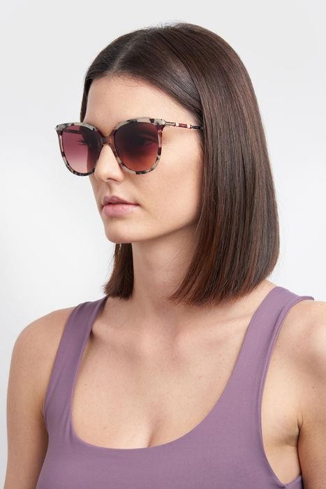 Occhiali da sole Carolina Herrera Ch 0023/S 205080 (ONS 3X) colore havana nude forma quadrato lenti pink doubleshade