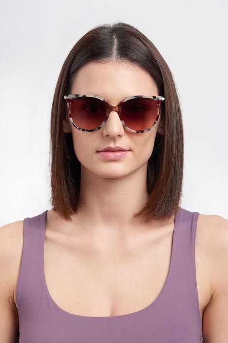 Occhiali da sole Carolina Herrera Ch 0023/S 205080 (ONS 3X) colore havana nude forma quadrato lenti pink doubleshade