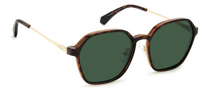 Eyeglasses Polaroid PLD 6183/CS 205127 (06J UC) color gold havana shape geometric lenses green polarized