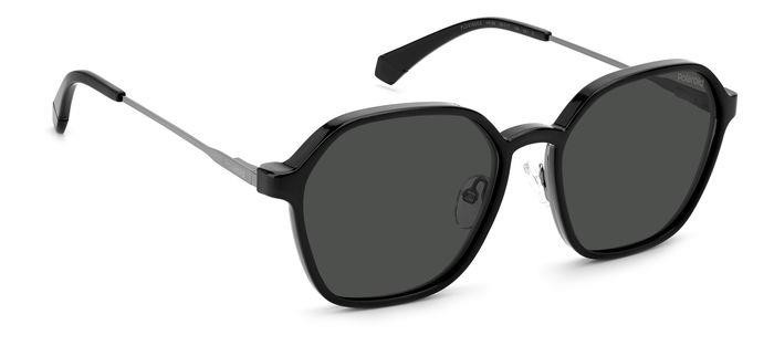 Eyeglasses Polaroid PLD 6183/CS 205127 (V81 M9) color dark ruthenium black shape geometric lenses grey polarized