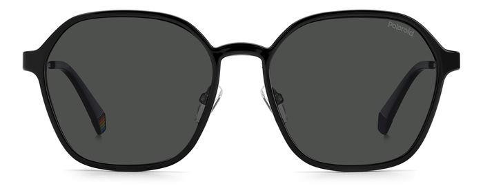Eyeglasses Polaroid PLD 6183/CS 205127 (V81 M9) color dark ruthenium black shape geometric lenses grey polarized