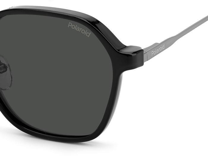 Eyeglasses Polaroid PLD 6183/CS 205127 (V81 M9) color dark ruthenium black shape geometric lenses grey polarized