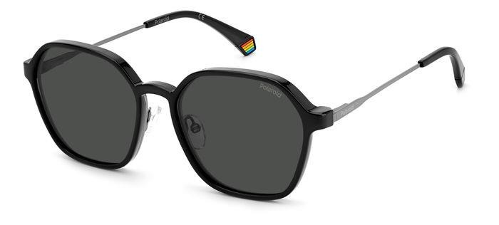 Eyeglasses Polaroid PLD 6183/CS 205127 (V81 M9) color dark ruthenium black shape geometric lenses grey polarized