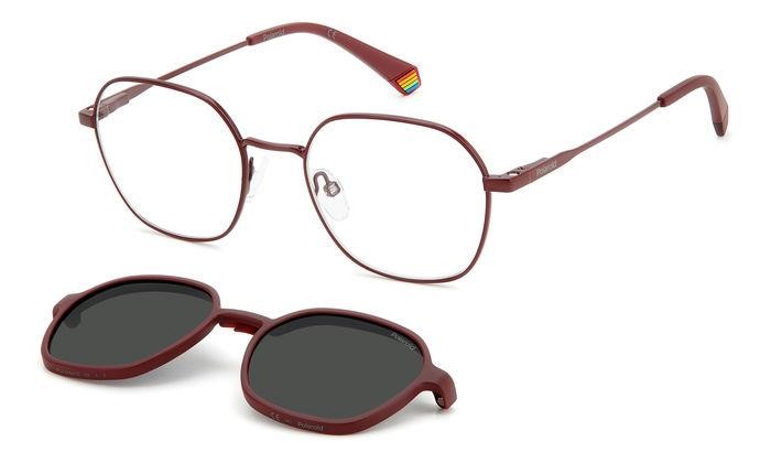 Brillen Polaroid PLD 6184/CS 205128 (LHF M9) + clip-on form geometrisch 