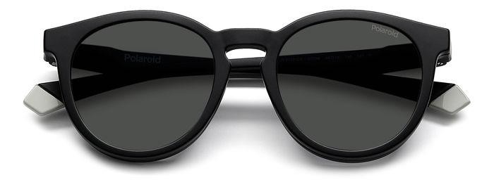 Eyeglasses Polaroid PLD 2132/CS 205145 (003 M9) color matte black shape pantos lenses grey polarized