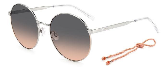 Sonnenbrillen M Missoni MMI 0124/S 205164 (3YZ FF) farbe palladium pink form rund gläser grey fuchsia