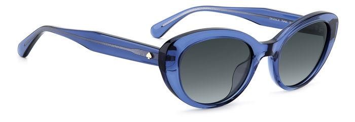 Sonnenbrillen Kate Spade CRYSTAL/S 205228 (PJP 9O) farbe blue form rund gläser dark grey shaded