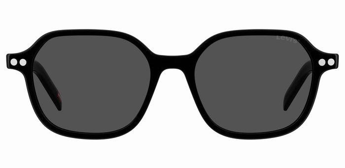 Brillen Levi's LV 1024/CS 205242 (807 IR) + clip-on farbe black form rund gläser grey
