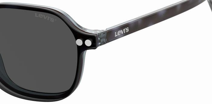 Brillen Levi's LV 1024/CS 205242 (IPR IR) + clip-on farbe havana blue form rund gläser grey
