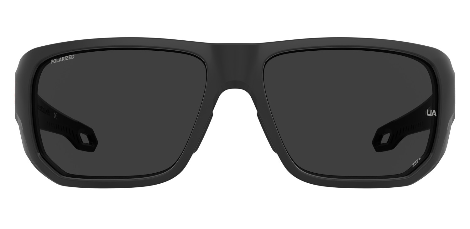 Occhiali da sole Under Armour Ua Attack 2 205289 SZE 6C colore black multicolor forma rettangolare lenti grey polarized  oleophobic