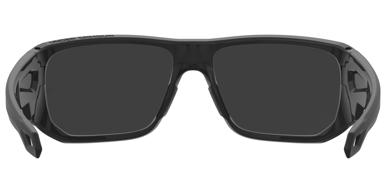 Occhiali da sole Under Armour Ua Attack 2 205289 SZE 6C colore black multicolor forma rettangolare lenti grey polarized  oleophobic