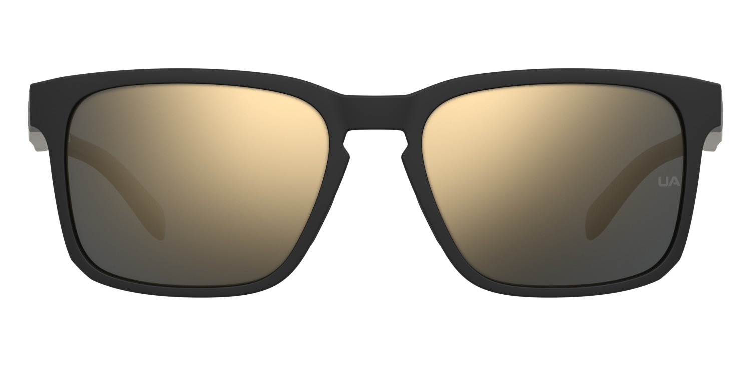 Sunglasses Under Armour Ua Assist 2 205293 087 JO color matte black beige shape rectangle lenses grey bronze mirror