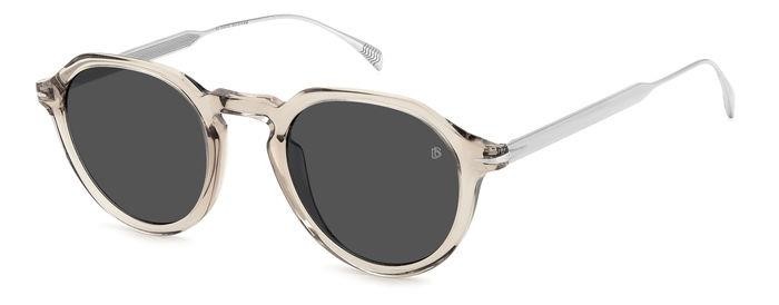 Sunglasses David Beckham DB 1098/S 205308 (79U IR) color mud shape round lenses grey