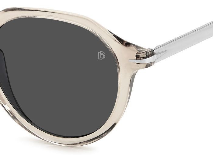 Sunglasses David Beckham DB 1098/S 205308 (79U IR) color mud shape round lenses grey