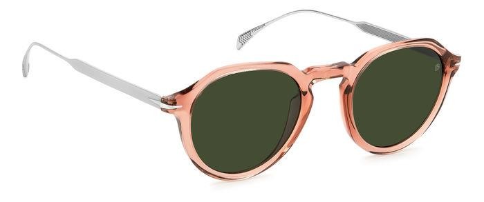 Sonnenbrillen David Beckham DB 1098/S 205308 (TJV QT) farbe pink silver form rund gläser green