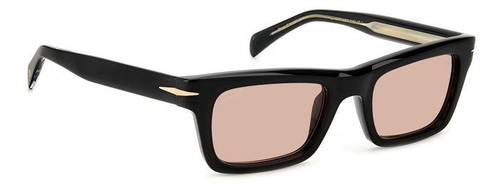 Sonnenbrillen David Beckham DB 7091/S 205314 (7C5 3O) farbe black crystal form rechteckig gläser nude photocromatic