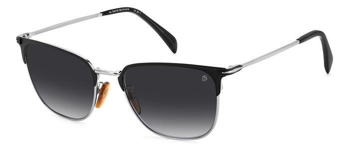 Sunglasses David Beckham DB 7094/G/S 205317 (TI7 9O) color nero opaco rutenio shape rectangle lenses dark grey shaded