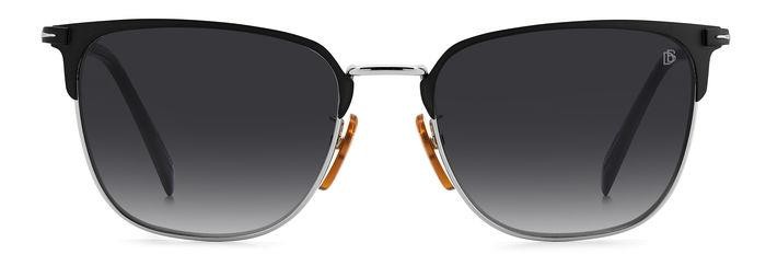 Sunglasses David Beckham DB 7094/G/S 205317 (TI7 9O) color nero opaco rutenio shape rectangle lenses dark grey shaded