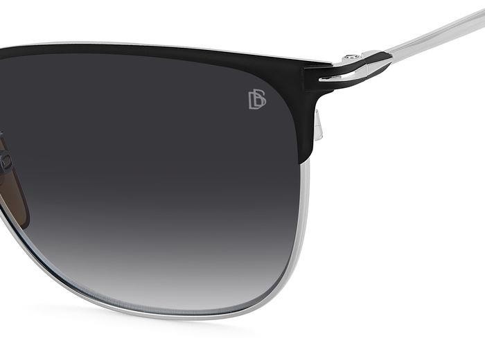 Sunglasses David Beckham DB 7094/G/S 205317 (TI7 9O) color nero opaco rutenio shape rectangle lenses dark grey shaded