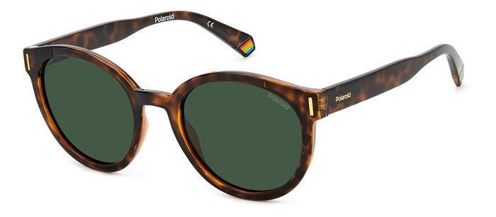 Occhiali da sole Polaroid PLD 6185/S 205326 (086 UC) colore avana forma rotondo lenti green polarized