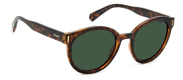 Occhiali da sole Polaroid PLD 6185/S 205326 (086 UC) colore avana forma rotondo lenti green polarized
