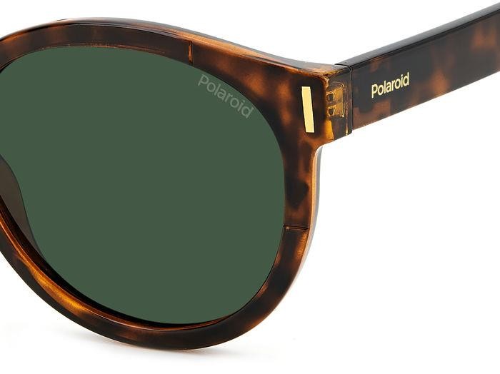 Occhiali da sole Polaroid PLD 6185/S 205326 (086 UC) colore avana forma rotondo lenti green polarized
