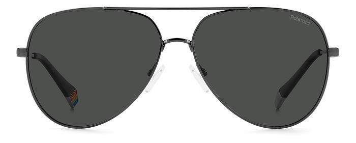 Sunglasses Polaroid PLD 6187/S 205328 (KJ1 M9) color rutenio scuro shape aviator lenses grey polarized