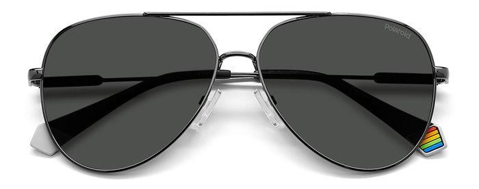 Sunglasses Polaroid PLD 6187/S 205328 (KJ1 M9) color rutenio scuro shape aviator lenses grey polarized