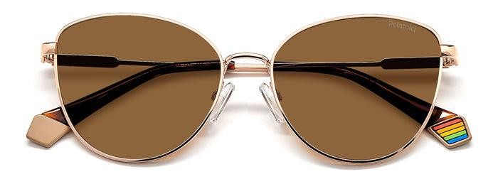 Sonnenbrillen Polaroid PLD 6188/S 205329 (DDB SP) farbe gold copper form rund gläser bronze polarized