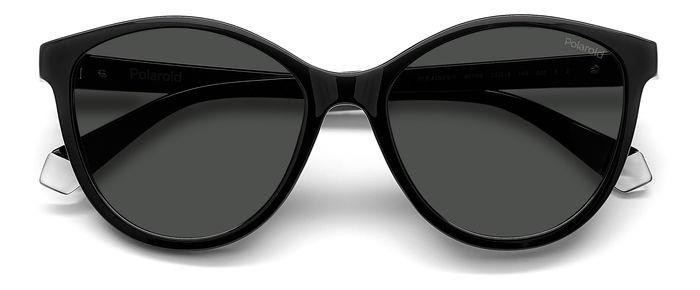 Sunglasses Polaroid PLD 4133/S/X 205335 (807 M9) color black shape round lenses grey polarized