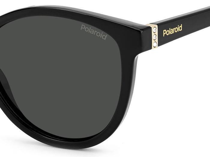 Sunglasses Polaroid PLD 4133/S/X 205335 (807 M9) color black shape round lenses grey polarized