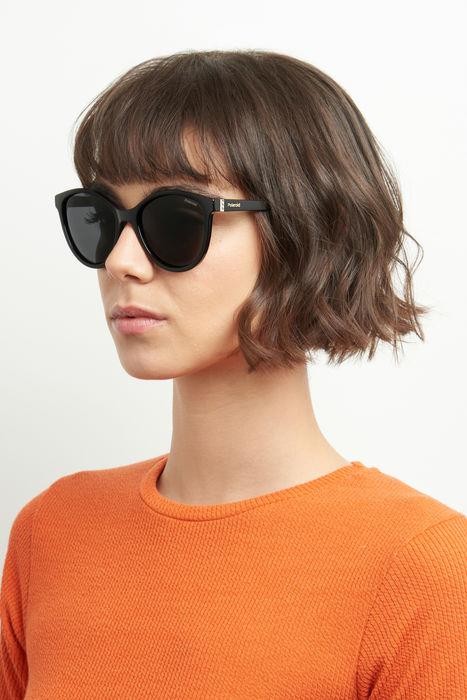 Sunglasses Polaroid PLD 4133/S/X 205335 (807 M9) color black shape round lenses grey polarized