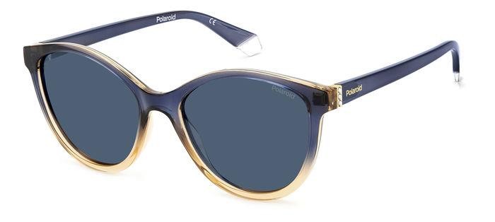 Sonnenbrillen Polaroid PLD 4133/S/X 205335 (YRQ C3) farbe blu beige form rund gläser blue polarized