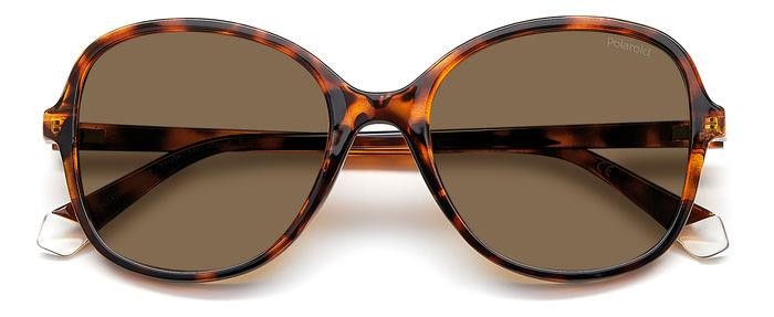 Sonnenbrillen Polaroid PLD 4136/S 205338 (086 SP) farbe avana form rund gläser bronze polarized